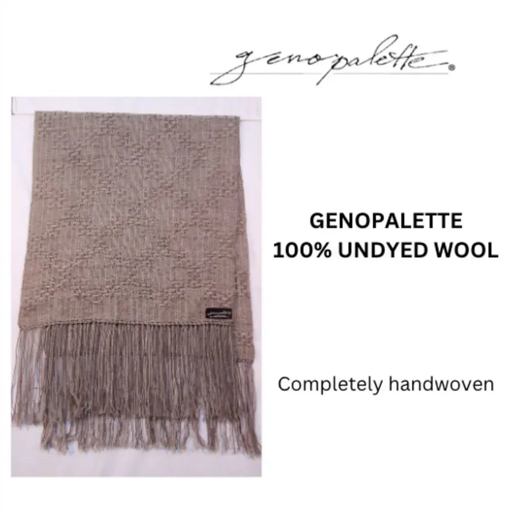 GENOPALETTE women's scarf shawl 100% undyed wool